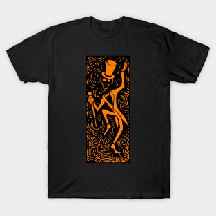 Halloween Top Hat Skeleton Dancer T-Shirt